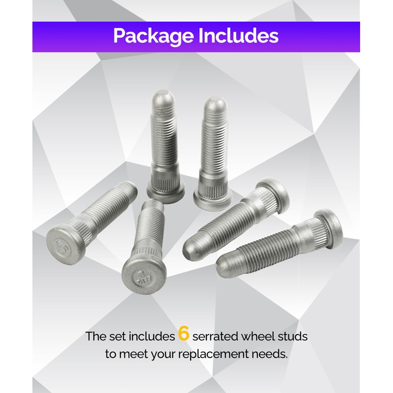 RACOONA 6PCS Wheel Studs,M14 x 1.50 & 31mm Long Lug