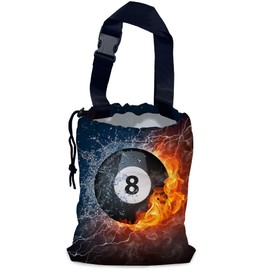 NHNXHWIA Billiards Ball Car Garbage Bag,Waterproof Small Car Trash Bag Hanging Back of Seat,Drawstring Hanging Car Trash Bag with Adjustable Buckle for Car Accessories