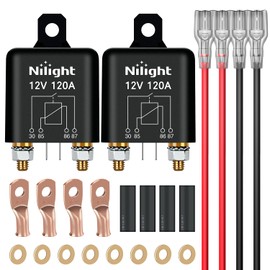 Nilight Remote Battery Disconnect Switch 12V 200A Car Anti-Theft Kill Switches Upgrade Prevent Power Drain with Wireless Remote Control Relay Fobs for Auto Truck RV Boat