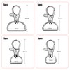 Pack of 20 Key Carabiner Swivel Carabiner Key Rings with