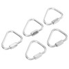 5pcs Triangle Locking Carabiner Stainless Steel Portable Easy to Carry