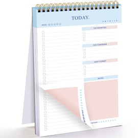 JUBTIC To Do List Notepad - Daily Planner Pad CheckList Organizer Agenda Pad for Work,Daily Schedule Notebook Habit Tracker for Task Management Suitable for School, Office and Home -7" x 10"