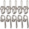 Ucatcher 100 Pack Metal Curtain Header Tape Drapery Hooks, Silver