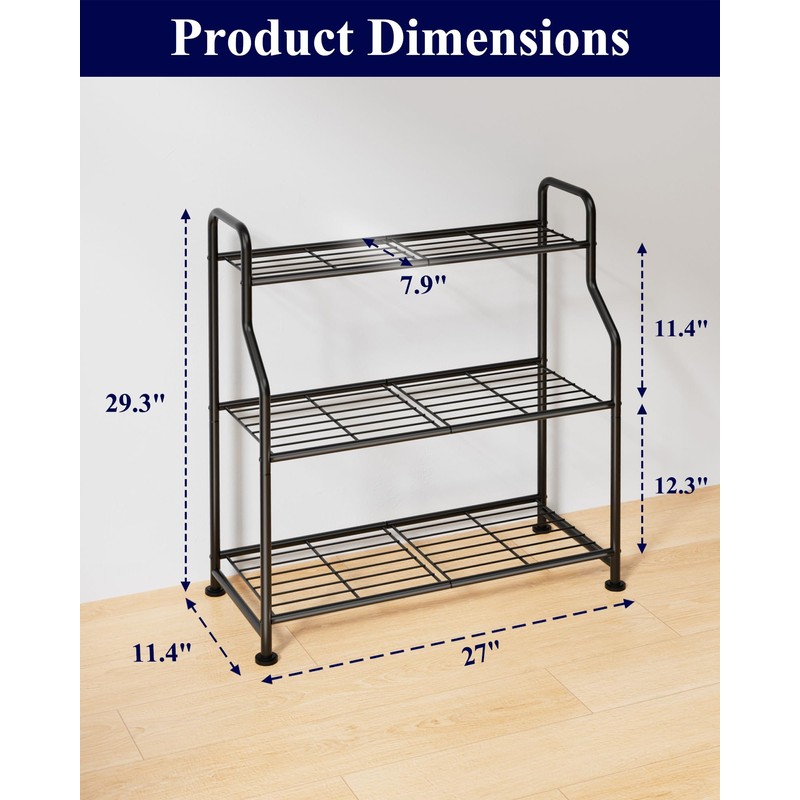 Kitsure 3-Tier Plant Stand Indoor & Outdoor, 27" x 11.4"