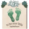 Beeveer Baby's First DIY Footprint Art Wooden Milestone Card Keepsake