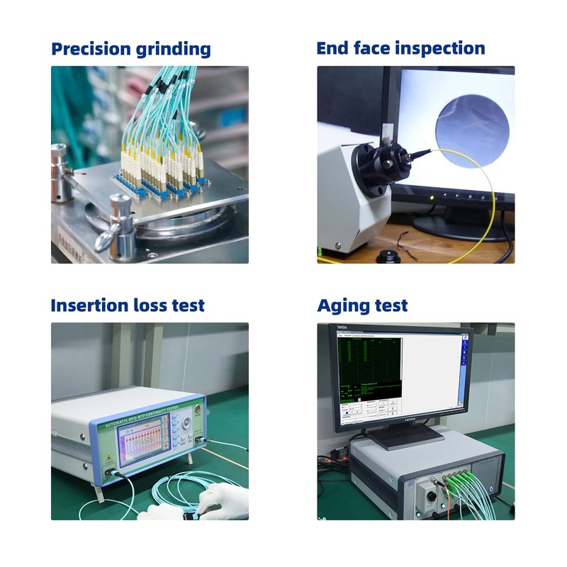 Jeirdus 2pack MPO/APC 16-Core Single Mode Fiber Loopback, Pull Ring