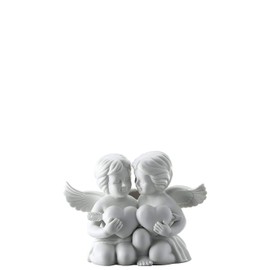 Angel Angel Couple with Heart Matte White