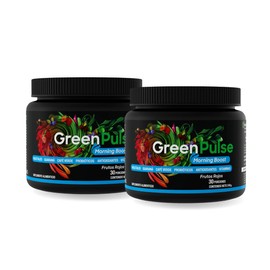 GreenPulse Performance Morning Boost | Jugo Verde con Guaraná y Café Verde | Pack de 2 | 60 porciones