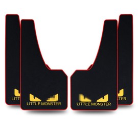 4 pcs Soft Material Automotive Fender Car Mud Flaps Universal Fit Black Splash Guards Rubber mud Guard No Collision Universal 43.5cm23cm0.5cm (LM)