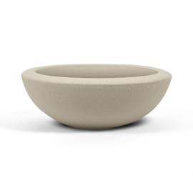 ARBORA 21" Santorini Bowl Polyresin Indoor and Outdoor Planter with Classic Cream Finish - Durable, Weatherproof, Lightweight, Large Plant Pot for Patio, Garden, Deck, Entryway