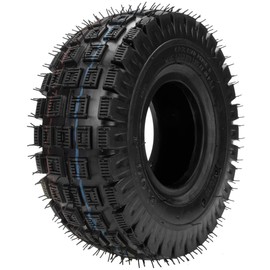 FVRITO 3.00-4 260 x 85 10x3 9x3.50-4 Tires Knobby Tread+Tube with TR87 Bent Angled Valve Stem Replacement for E300 E325 Rocket Chopper Goped Bike Electric Scooter Go kart Mini Pocket Bike Set of 2