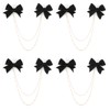 4Pcs Bow Hairpins Metal Snaps Barrettes Hair Clips Accessories with