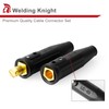 Welding Knight LC40 Welding Cable Connector Set Black Male and