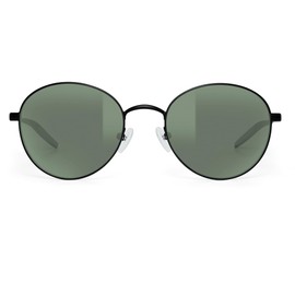 Bnus pilot aviator sunglasses for men women Metalframe corning glass lens polarized UV400 protection Italy made (Black Metal, G-15 Polarized)