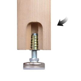 Furniture Levelers by Clear Style Adjustable Furniture Legs, Table Levelers and Chairs Felt Pads Included,White Color (4 Pack)