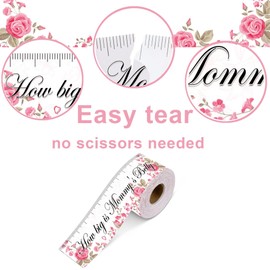 How Big is Mommy's Belly Baby Shower Tape Guessing Game Baby Shower Game Winners Measure 36 Feet Baby Shower Paper Measuring Tape Decoration for Girl Gifts Party Favors