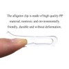 HAHIYO 1.5inch/38mm 200Pcs Clear Plastic U Shape Alligator Clip, Clothespin