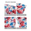 EISHOPEER Men's Hawaiian Shirts and Shorts Set 2 Pieces Button