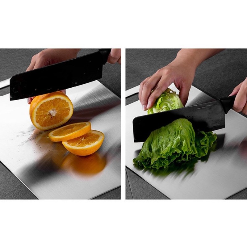 1 Pack 9x13" Stainless Steel Cutting Board for Kitchen,Fruit Cutting