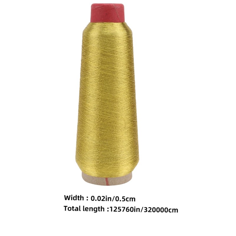 TEHAUX 2rolls Metallic Embroidery Thread for Sewing and Crafting Floss