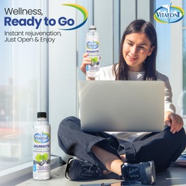 Nobel Elite Shungite Stones Infused Water 16.9 Fl Oz Bottle - Pack 12 | Authentic Shungite 8+ pH Alkaline Water | Naturally Detox, Energize & Hydrate Body - All in One Smooth, Revitalizing Sip | Made in USA