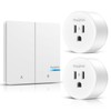 HAPYTHDA Remote Control Outlet Plug, 15A/1500W Wireless Light Switch for