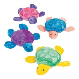 Fun Express Plush Sea Turtles (1 Dozen) Plush, Party Favors, Decorations, Giveaways - VBS Vacation Bible School Supplies/Decor
