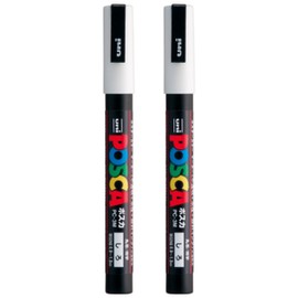 三菱鉛筆 Point Ska PC – 3 m. 1 Fine Point White "2 Set"