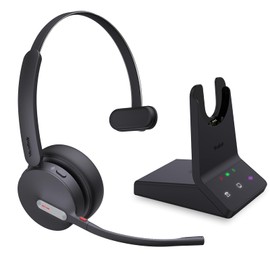 Yealink WH64 Mono UC DECT & Bluetooth Wireless Headset, 606ft Range, Single On Ear Work Headphones with 3X Noise Cancelling Mic, 26 Talk Time, Office Desk IP Phone, PC, Computer