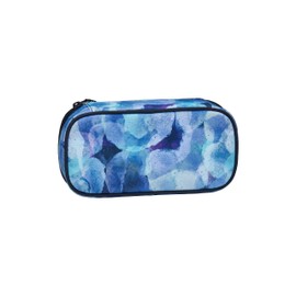 satch Pencil Case Extra Large with Divider Zip Pocket Pen Holder Set Square Viewing Window for Timetable, Blurry Sky - Dark Blue, One size, Pocket organiser