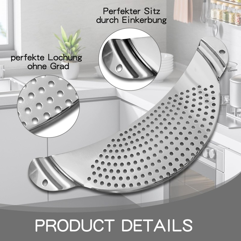 Stainless Steel Kitchen Sink Pasta Strainer Stainless Steel Rust-Proof Space-Saving