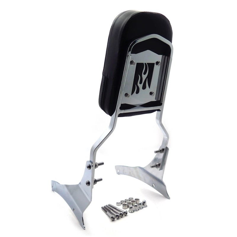 HONGK Flame Backrest Sissy Bar For 2005-2012 Suzuki Boulevard M50