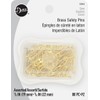 Dritz Brass, 3/4" and 7/8", 80 Count Safety Pins
