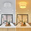 Widluth Modern Drum Semi Flush Mount 3-Light Gold Ceiling Lighting