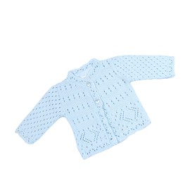 Babyprem Premature Baby Cardigan Jacket Lacy Knitted 3-8lb Blue PREM 3