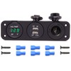 Cllena Triple Function Dual USB Charger + Green LED Voltmeter