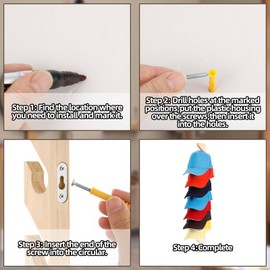 BBTO 3 Pack Wooden Hat Rack for Baseball Cap Wall Mount Hat Racks Vertical Baseball Cap Display Holder with 10 Hooks Organizer Wood Hanger for Door Entry Room Bedroom