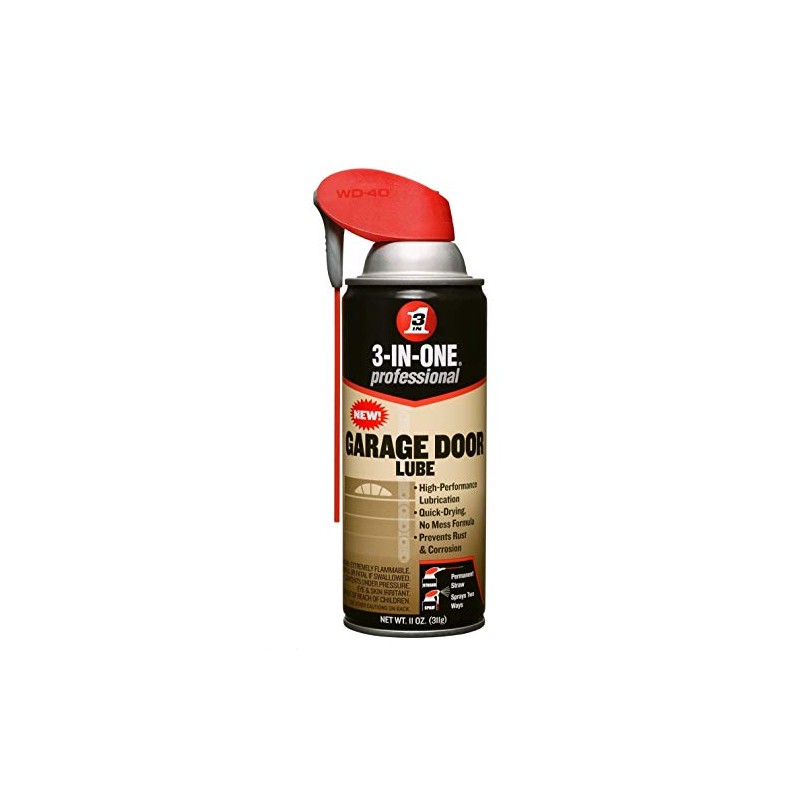2 Set- Professional Garage Door Lubricant Spray, 11 Oz, 3-in-ONE