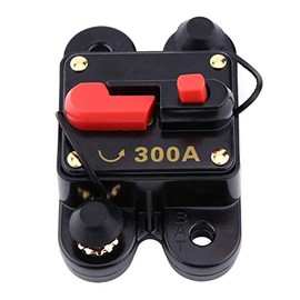 Health Gear 1pc Dc12v Circuit Breaker, Manual Reset Circuit Breaker for Circuit of Car Stereo or Large Car Electric Appliance 80a, 100a,150a, 200a, 300a Optional(300A)