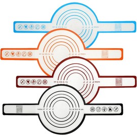 Elpha Silicone Bread Sling Dutch Oven - 4-Pack Non-Stick Baking Mat Set with Long Handles