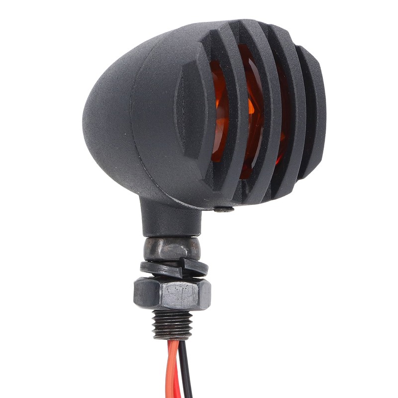 Pair Motorcycle Turn Signal Light with Grill Cover 3 Wires