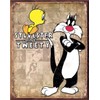 Desperate Enterprises Tweety & Sylvester Retro Tin Sign - Nostalgic