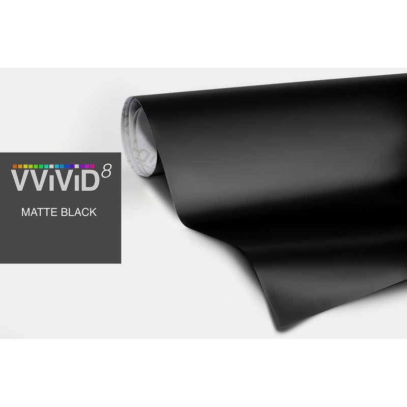 Black Matte Car Wrap Vinyl Roll with Air Release 3MIL-VViViD8