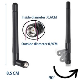 KHIYQILO WiFi Antenne Dualband 2,4GHz 5,8GHz MIMO 3dBi RP-SMA Stecker 2er-Set Antenne für WLAN Router Drahtlose Netzwerkkarte Sicherheit IP Kamera Videoüberwachung Monitor Bluetooth Antenne