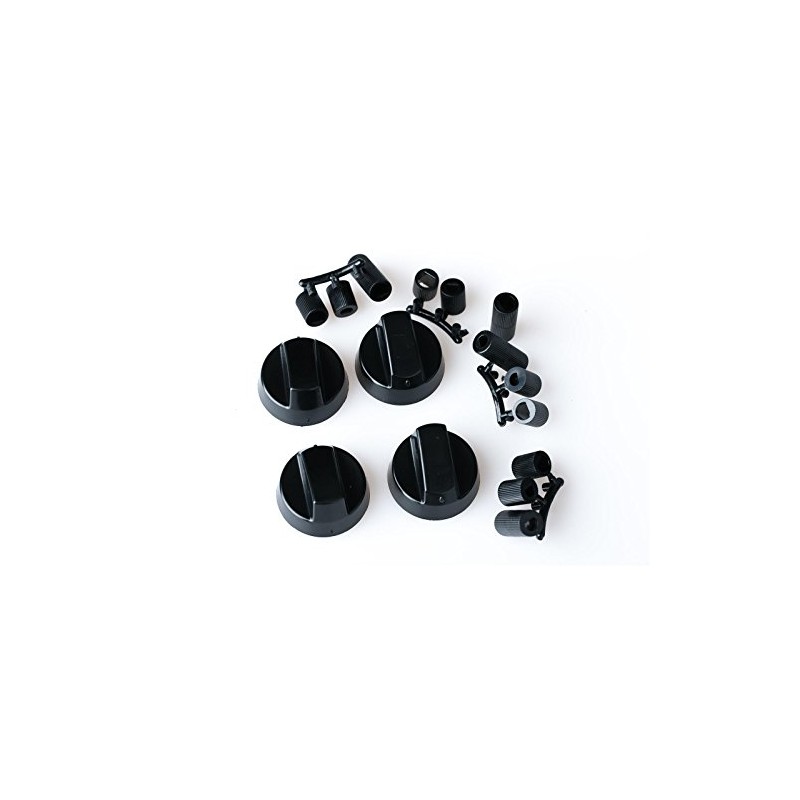 Rotary Knob Set Knob Switch Toggle Set 4 Pieces Black