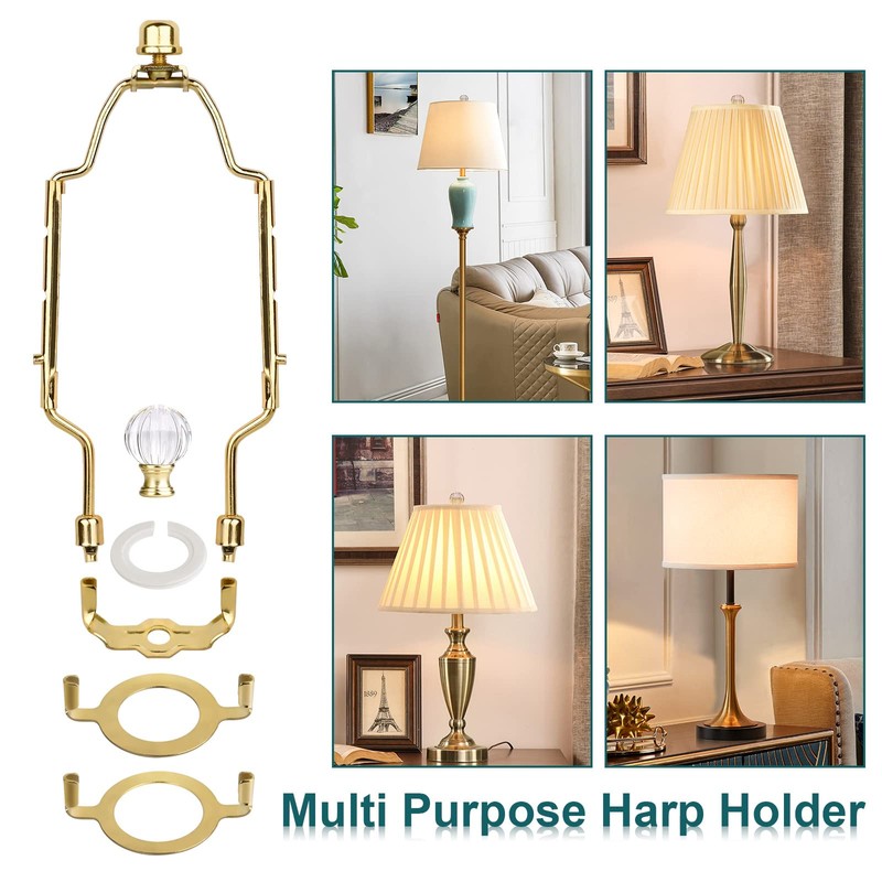 WEAVERBIRD 8 9 10 inch Adjustable Lamp Shade Harp Holder