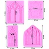 ZiXiang Gothic Window Door Silicone Molds Castle Door Fondant Mold