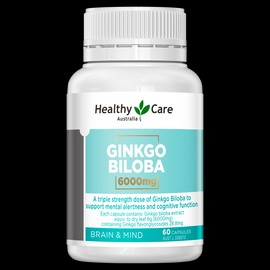 Healthy Care Ginkgo Biloba 6000mg 60 Capsules