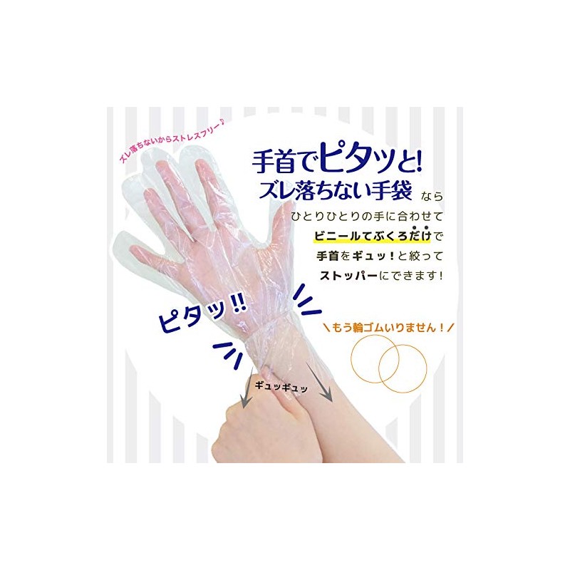 Fits Your Wrist! Disposable Gloves That Won't Slip Off, Pack