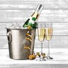 Pack of 3 champagne stoppers, stainless steel, vacuum cap, no